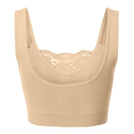 Sports Bras for Women Lace Embroidered Push Up Full Figure Bras Lightly Lined No Underwire Bralette Seamless Padded Wireless Bra - Image 8