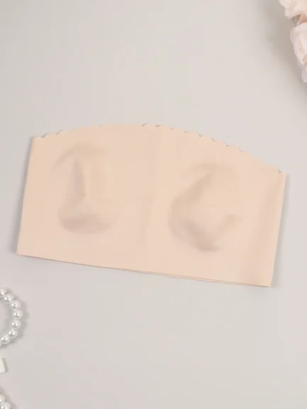 Women's Half Cup Ultra Thin Silicone Non-slip Underwear Seamless Strapless Wave Edge Tube Top Bra Off-the-shoulder Dress Linger - Image 5