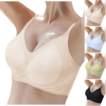 Women's Cool Jelly Seamless Ice Silk Thin Soft Support Breathable Comfortable Back Push Up Bra Athletic Sports Bras for Women - Image 5