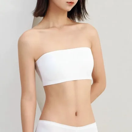 Ice Silk Strapless Bra Girls Seamless Crop Tube Top Bralette for Women Sexy Soft Bras Large Size Bustier Tops Summer Underwear - Image 10
