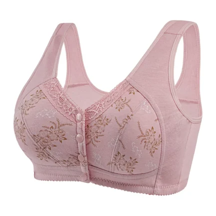 Women's Front Buckle Bras Without Steel Ring Push Up Lingerie Brassiere Seamless Gathered Underwear Large Size Sleep Sports Bra - Image 11