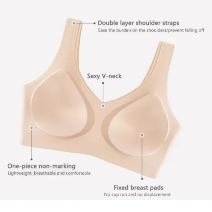 Ice Silk Bra Seamless Vest Bras Women Soft Thin Push Up Underwear Comfortable Sleep Top With Chest Padded Sports Bralette - Image 8