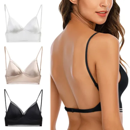 Sexy Lingerine Outfit No Steel Ring French Underwear Sexy Big Open Back Beautiful Back U Shaped Bra Summer Ultra Thin Bra 섹시 브라 - Image 2