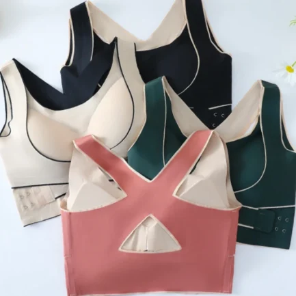 Active Underwear Women Shockproof Gathering Anti Droop Fitness Back Vest Traceless Sports Underwear No Steel Rings Bra - Image 22