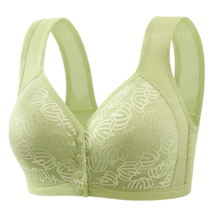 Women Front Closure Bras Push Up Bra No Underwire Plus Size Front Button Bra Vintage Floral Print Bras For Women Underwear - Image 9