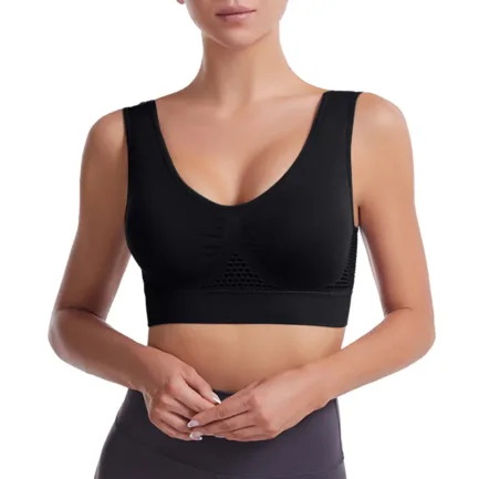 Like Hot Cakes Hollow Sport Breathable Crop Top Sports Bra for Women Yoga Bra Tops for Big Women Long Sports Bras for Women Yoga - Image 11