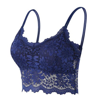 Strapless Bras for Women Floral Lace Bandeau Padded Seamless Full Coverage Lightly Lined Wireless Bras Plus Size Comfort Bra - Image 12