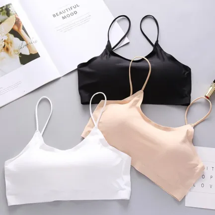 2024 New Women Buckleless Shoulder Strap Breathable Underwear，Top Wearing Vest Chest Fashion Sexy Bra Sports