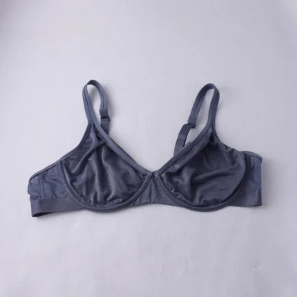 Women's Ultra-thin Underwired Full Cup Bra Elegant Solid Color Metallic Luster Anti-Sagging Underwear Soft Breathable Daily Bra - Image 13