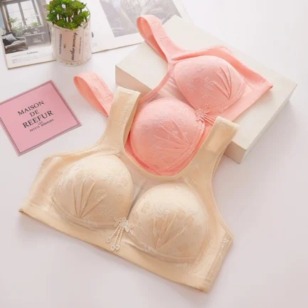 Plus Size Women Bandeau Bra Back Closure Brassiere Wirefree Bralette Full Cup Everyday Floral Bras Active Bras NEW - Image 7