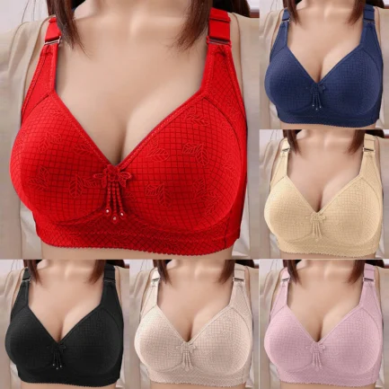 Women's Bras Full Coverage Womens Seamless Bra Push Up Bra No Underwire Bustier Tops Comfortable Breathable And Gathered Bras - Image 6