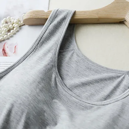 Solid Scoop Neck Casual Sleeveless Backless Crop Top With Built In Padded Bra Ribbed Slim White Sexy Basic T Shirt Ropa Barata - Image 5