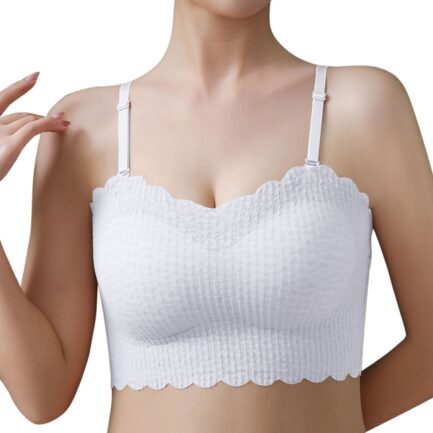 Womens Seamless Unwired Strapless Women Sexy Solid Tube Tops Female Girls Sling Breast Warp Bra Student No Steel Ring Underwear - Image 10