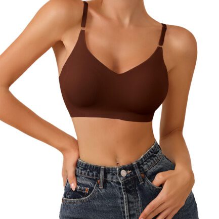 Ice Silk Bra for Women Comfort Wireless Gather Sexy Underwear for Women Push Up Simple Lingerie Seamless Brassiere Bralettle - Image 10