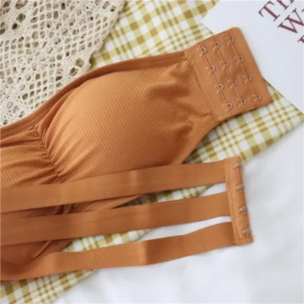 Sexy Women's Strapless Bra with Removable Pads Underwear Tube Top Girls Invisible One-piece Backless Lingerie Cropped Tanks - Image 22