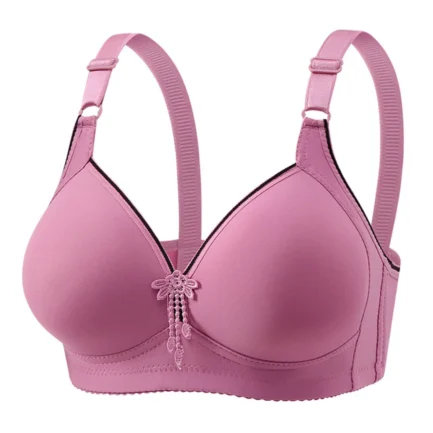 2024Womens With Support And Lift Plus Size Bras,Comfort Full Coverage Everyday Bras Breathable Wireless Elegant Big Breasts Bra - Image 8