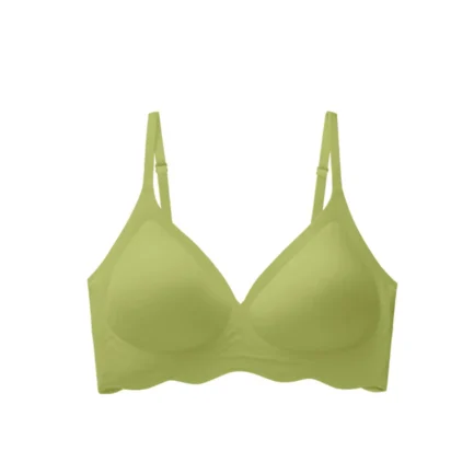 Sexy Deep V Neck Thin Strap Bras Womens Seamless Push Up Full-Coverage Bras Soft Support Underwear Bralette without Steel Ring - Image 9