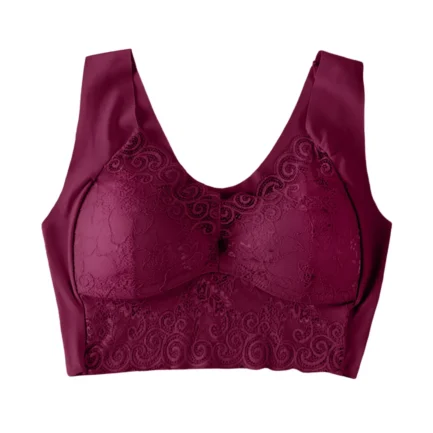 Women Lace Bra Camisole Underwear Bue Breathable V Neck Gather Up Soft Comfortabl Casual Soft And Comfortable No Underwire Bra - Image 12