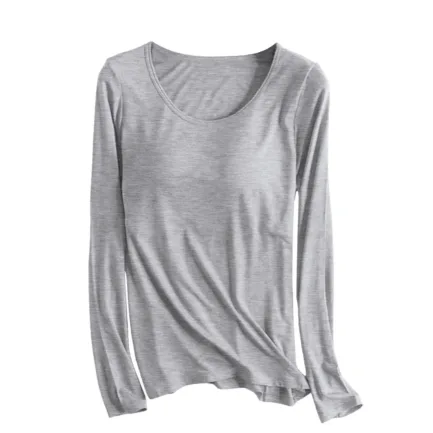Hike Long Sleeve Shirt Women 's T Shirt Bra Long Sleeve Pajama Yoga Top Padded Casual Top Tee Tissue Tees Women Long Sleeve - Image 11
