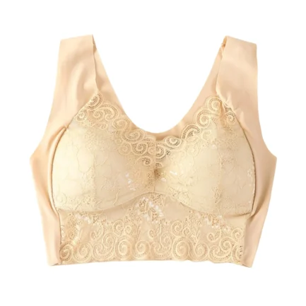 Women Lace Bra Camisole Underwear Bue Breathable V Neck Gather Up Soft Comfortabl Casual Soft And Comfortable No Underwire Bra - Image 10