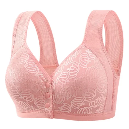 Women Front Closure Bras Push Up Bra No Underwire Plus Size Front Button Bra Vintage Floral Print Bras For Women Underwear - Image 10