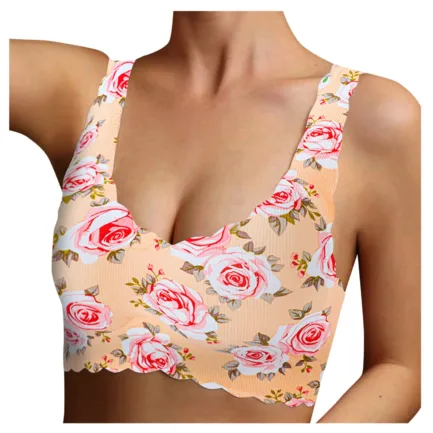 2024 New Bra Plus-Size Women'sBra Silk With Ice Print Sexy Unblemished Floral Underwear Floral Art Style With Support And Lift - Image 16