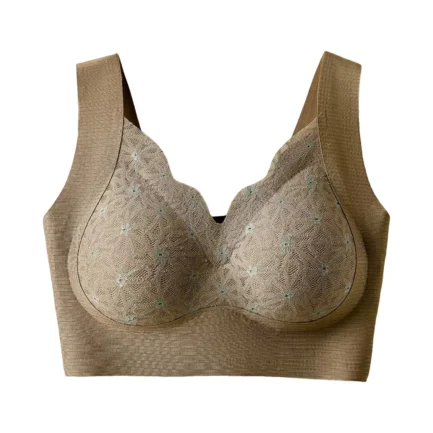 Front Lace Bras For Women Seamless No Underwire V Neck Push Up Bralette Tops Sexy Lingerie Brassiere Soft Comfort Breathable Bra - Image 12