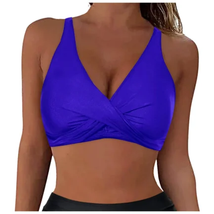 Leopard Bikini Bra for Women Ladeis Lace Up Swimwear Tops Full Coverage Push Up Crop Bikini Bra 2024 Fashion New Bathing Suits - Image 9