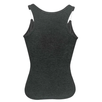 Women'S Solid Color Patchwork Seamless Camisole Tank Top With Built In Bra Pad Ribbed Knit Sleeveless T Shirt Top Inner Vest - Image 16