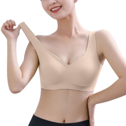 Womens Sports Bras Comfort Seamless Full Coverage Wireless Bras Yoga Sleep Underwear No Underwire Gathered Push Up Bras Tube Top - Image 13
