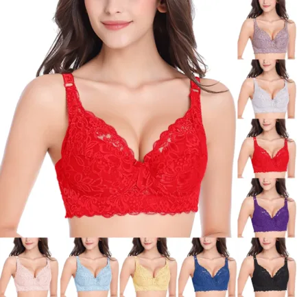 Womens Sexy Lace Gathered Bra Straps Breast Cup Underwear (no Underwire) Breast Milk Cups for Bra Strapless Bra for Women - Image 7