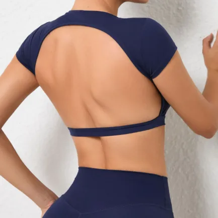 Hearuisavy Sports Shirts Breathable Workout Tops Fitness Sportswear Female Backless Yoga Clothing Sport Crop Tops Women Gym Top - Image 21