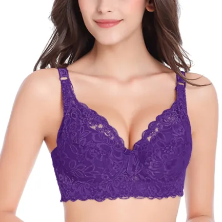 Womens Sexy Lace Gathered Bra Straps Breast Cup Underwear (no Underwire) Breast Milk Cups for Bra Strapless Bra for Women - Image 10