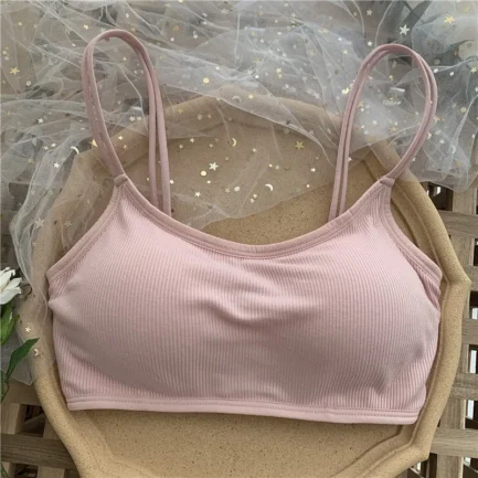 ZXYOUPING Women Sexy Crop Top Bra，Strapless Bra Cross Beautiful Back Top，Bra with Pad Push Up Wireless Bra，Comfortable Padded Br - Image 12