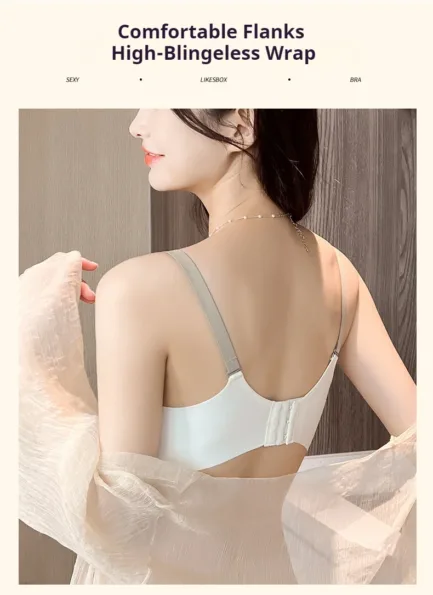 1 Piece Colorblock Wireless Bra Comfy & Breathable Push Up Intimates Bra Women's Lingerie & Underwear - Image 14