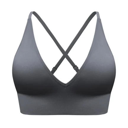 Deep V Neck Sports Bra Padded Adjustable Thin Strap Fitness Yoga Bras Plus Size Bra Gym Push Up Underwear Workout Fitness Vest - Image 11