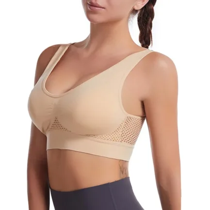 Like Hot Cakes Hollow Sport Breathable Crop Top Sports Bra for Women Yoga Bra Tops for Big Women Long Sports Bras for Women Yoga - Image 2