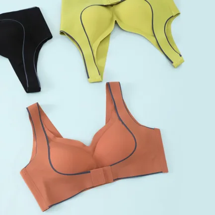 Large Size Front Closure Women Underwear Full Cup Seamless Sport Sleep Yoga Beauty Back Lingerie Brassiere Gather Push Up Bras - Image 12