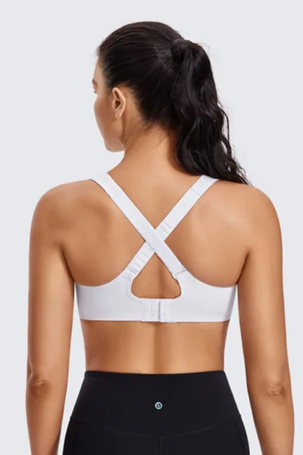 Sports Bras Gym Black White Women High Impact Support Underwire Full Coverage Lightly Padded Fitness Workout Running Underwear - Image 12