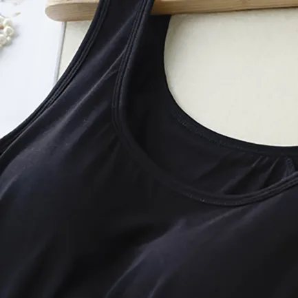 Solid Scoop Neck Casual Sleeveless Backless Crop Top With Built In Padded Bra Ribbed Slim White Sexy Basic T Shirt Ropa Barata - Image 13
