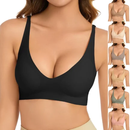 Women'S Bra Lingerie Women'S Bra Without Underwire V Neck Comfort Soft Bra Push Up Seamless Bra Lightly Padded Sujetadores Sexys - Image 7