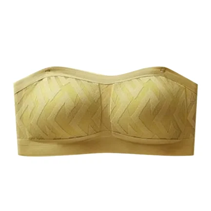 Women's Solid Color Strapless Bra Enhanced Bust Appearance Non Slip Thin Bandeau Push Up Bra Breast Gathering Lingerie - Image 6