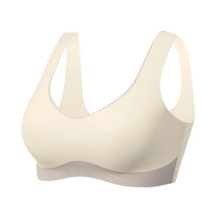 Large Size Traceless Womens Bra Comfortable Without Underwire Underwear Solid Color Gathering Shockproof Running Sport Bralette - Image 10