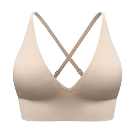 Deep V Neck Sports Bra Padded Adjustable Thin Strap Fitness Yoga Bras Plus Size Bra Gym Push Up Underwear Workout Fitness Vest - Image 8