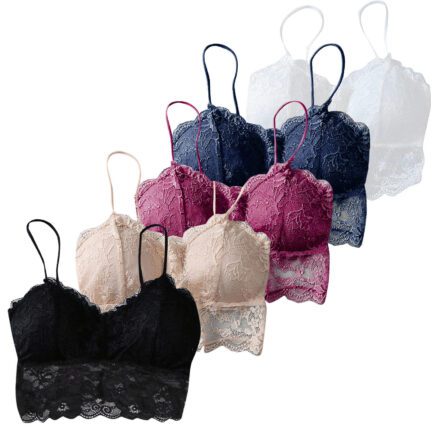 Bras For Women Summer Lace Bra With Pads Easy Comfort Bra Active Everyday Push Up Bralette Vest Wireless Brassiere Bra - Image 7