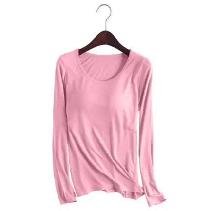 Hike Long Sleeve Shirt Women 's T Shirt Bra Long Sleeve Pajama Yoga Top Padded Casual Top Tee Tissue Tees Women Long Sleeve - Image 6