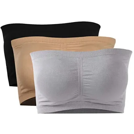 Double Layers Plus Size Strapless Bra Bandeau Tube Removable Padded Top Stretchy Seamless Bandeau Bra Boob Crop Spaghetti Strap - Image 9
