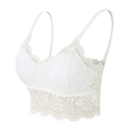 Women Vest Hot Bra Seamless Bras Lingerie Sexy V Neck Underwear Lace Panel No Steel Ring Bras Female Corset Sling Bralette Ropa - Image 8