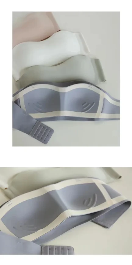 Women Seamless Tube Strapless Bra Chest Wrap Bandeau Wireless Breathable Underwear Tops Non Slip Invisible Bralette Push Up Bras - Image 32
