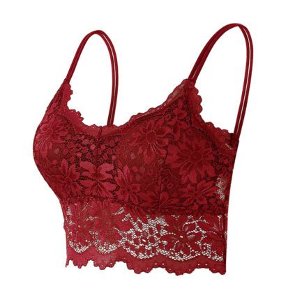 Women Vest Hot Bra Seamless Bras Lingerie Sexy V Neck Underwear Lace Panel No Steel Ring Bras Female Corset Sling Bralette Ropa - Image 9